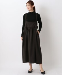 綿麻変わり織りワンピース