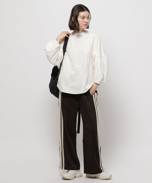 niko and...（ニコアンド）の「シルクネップドルマンブラウス（シャツ/ブラウス・レディース・ブラック/アイボリー・FREE）」の7枚目の写真