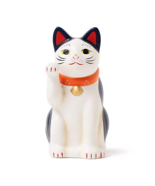 BEAMS JAPAN（ビームス　ジャパン）の「中外陶園 / 別注 まねき猫 右手 3号（インテリア雑貨・メンズ・ネイビー/ゴールド/オレンジ・ONE SIZE）」の6枚目の写真