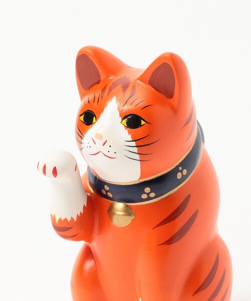 BEAMS JAPAN（ビームス　ジャパン）の「中外陶園 / 別注 まねき猫 右手 3号（インテリア雑貨・メンズ・ネイビー/ゴールド/オレンジ・ONE SIZE）」の7枚目の写真
