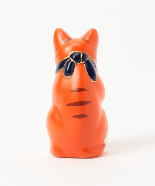 BEAMS JAPAN（ビームス　ジャパン）の「中外陶園 / 別注 まねき猫 右手 3号（インテリア雑貨・メンズ・ネイビー/ゴールド/オレンジ・ONE SIZE）」の9枚目の写真