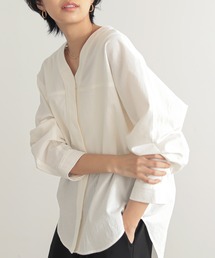 for/c（フォーシー）の「Vネックカーディガンブラウス【オーガニックコットン】（シャツ/ブラウス）」