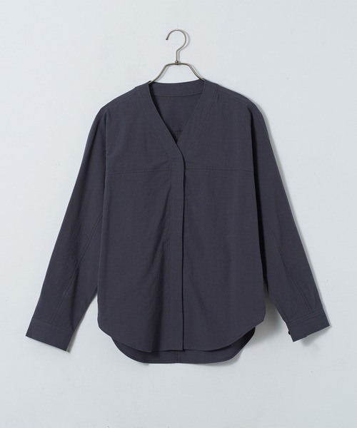美品 パトゥ Vネック シャツ 襟 長袖 カーディガン ブラック オーバーサイズ OVERSIZED V-NECK CARDIGAN オーバーサイズVネックカーディガン