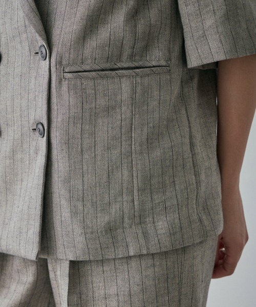 mici（ミチ）の「(mici)ハーフスリーブジャケット（テーラードジャケット・レディース・ブラック/グレー・FREE）」の18枚目の写真