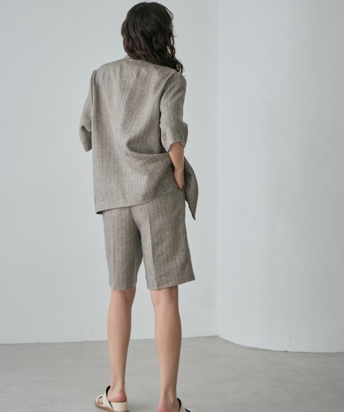 mici（ミチ）の「(mici)ハーフスリーブジャケット（テーラードジャケット・レディース・ブラック/グレー・FREE）」の11枚目の写真