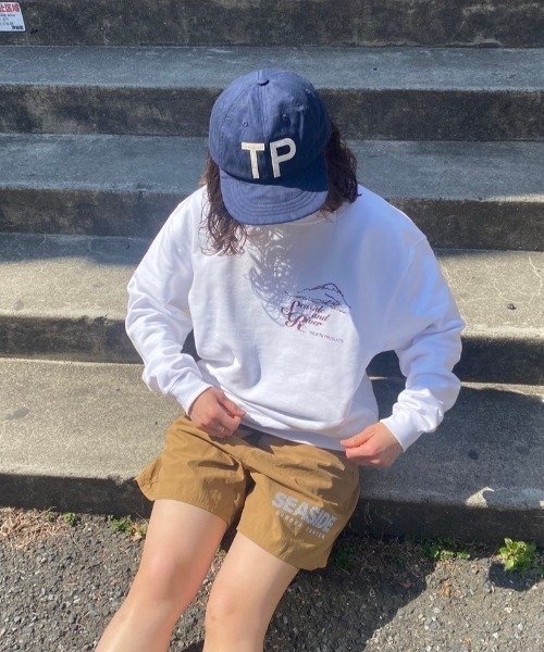 THEATRE PRODUCTS(シアタープロダクツ)の「【スパイク 小川暖奈×THEATREPRODUCTS コラボ】SEASIDE AND RIVER プルオーバー(スウェット・レディース・ホワイト/ブラック・FREE)」の13枚目の写真