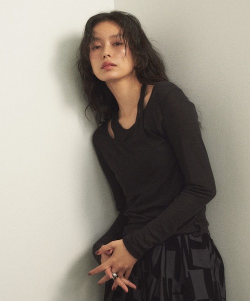 YOKOCHAN ラッフルレイヤー カットソー ティアードTシャツ 38 YOKOCHAN ラッフルレイヤー カットソー ティアードTシャツ 38