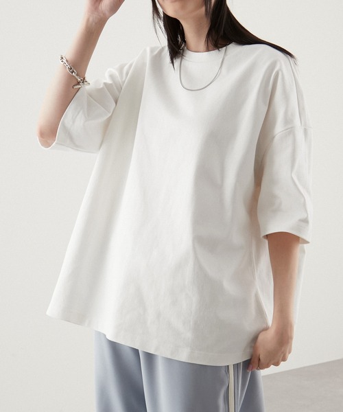 ATTISESSION＞コットン カップスリーブ Tシャツ（Tシャツ