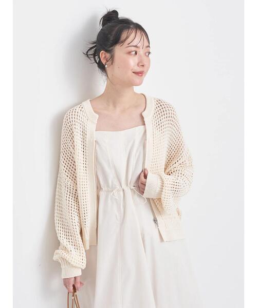 earth music&ecology(アースミュージックアンドエコロジー)の「メッシュジップカーディガン(カーディガン/ボレロ・レディース・ブルー/ライム/ブラック/アイボリー/オレンジ・FREE)」の18枚目の写真