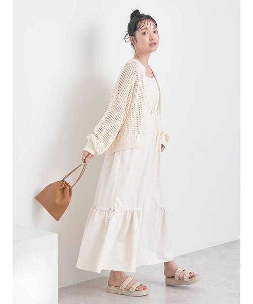 earth music&ecology(アースミュージックアンドエコロジー)の「メッシュジップカーディガン(カーディガン/ボレロ・レディース・ブルー/ライム/ブラック/アイボリー/オレンジ・FREE)」の21枚目の写真