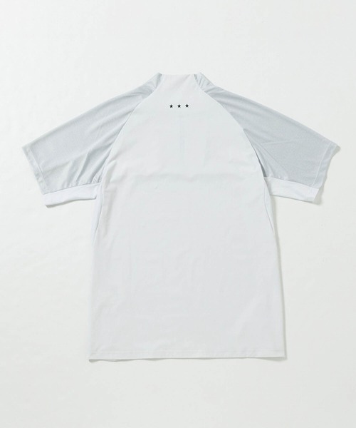 【セール】LUXEAKMPLUS(リュクスエイケイエムプラス)ゴルフ 配色ハーフジップ半袖モックネックTシャツ（Tシャツ/カットソー）｜LUXEAKMPLUS（リュクスエイケイエムプラス）