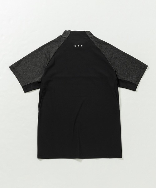 【セール】LUXEAKMPLUS(リュクスエイケイエムプラス)ゴルフ 配色ハーフジップ半袖モックネックTシャツ（Tシャツ/カットソー）｜LUXEAKMPLUS（リュクスエイケイエムプラス）