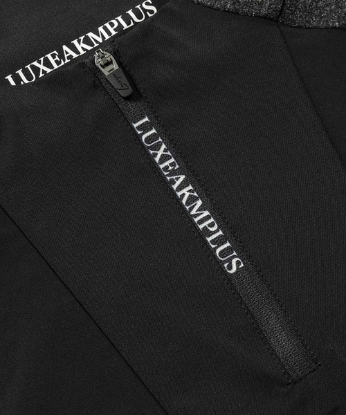 【セール】LUXEAKMPLUS(リュクスエイケイエムプラス)ゴルフ 配色ハーフジップ半袖モックネックTシャツ（Tシャツ/カットソー）｜LUXEAKMPLUS（リュクスエイケイエムプラス）