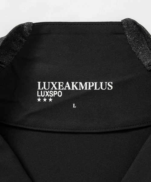【セール】LUXEAKMPLUS(リュクスエイケイエムプラス)ゴルフ 配色ハーフジップ半袖モックネックTシャツ（Tシャツ/カットソー）｜LUXEAKMPLUS（リュクスエイケイエムプラス）