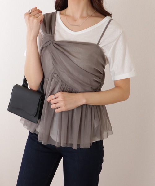 Lace Ladies(レースレディース)の「Vネック ベーシック 半袖 ゆる トップス(Tシャツ/カットソー・レディース・ブラック/ベージュ/ホワイト・S/M/XL)」の15枚目の写真