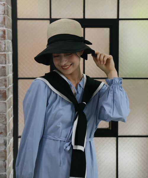 aimoha（アイモハ）の「【Aimoha】帽子（ハット・レディース・ブラック/ベージュ/ホワイト・FREE）」の5枚目の写真