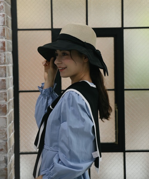 aimoha（アイモハ）の「【Aimoha】帽子（ハット・レディース・ブラック/ベージュ/ホワイト・FREE）」の6枚目の写真