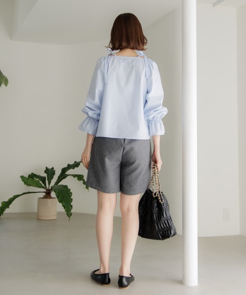 flower(フラワー)の「ライトリーハーフパンツ(その他パンツ・レディース・グレー/アイボリー・FREE)」の13枚目の写真