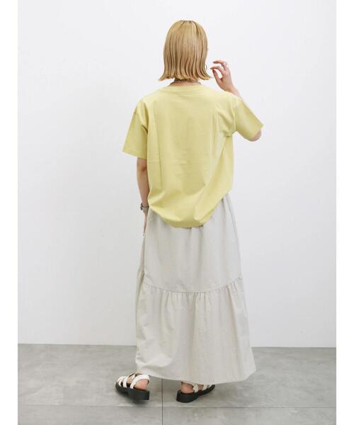 Samansa Mos2 blue（サマンサモスモスブルー）の「ナイロンギャザースカート（スカート・レディース・ミント/ブラック/ライトベージュ・F）」の13枚目の写真