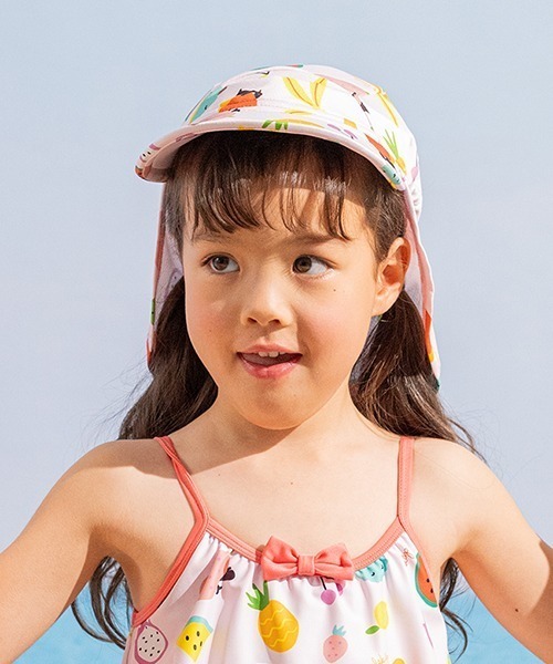 kladskap(クレードスコープ)の「【SWIM】総柄日よけ付スイムキャップ(スイムグッズ・キッズ・ブルー/サックスブルー/ピンク・FREE)」の11枚目の写真