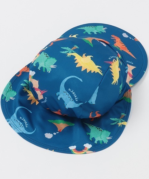kladskap(クレードスコープ)の「【SWIM】総柄日よけ付スイムキャップ(スイムグッズ・キッズ・ブルー/サックスブルー/ピンク・FREE)」の4枚目の写真