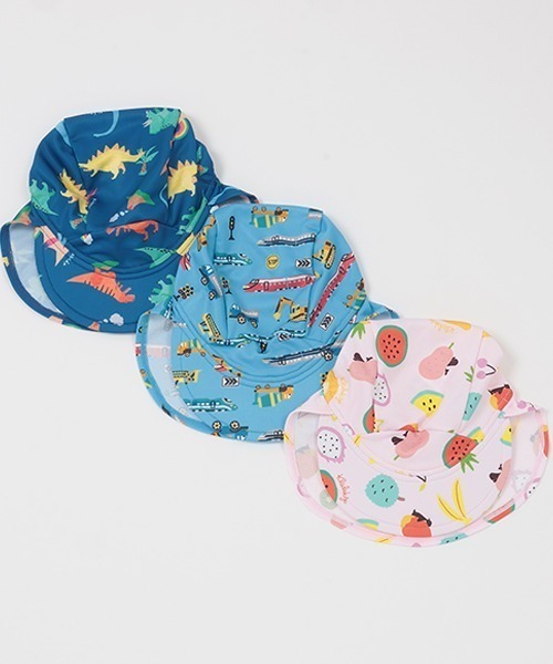 kladskap(クレードスコープ)の「【SWIM】総柄日よけ付スイムキャップ(スイムグッズ・キッズ・ブルー/サックスブルー/ピンク・FREE)」の9枚目の写真