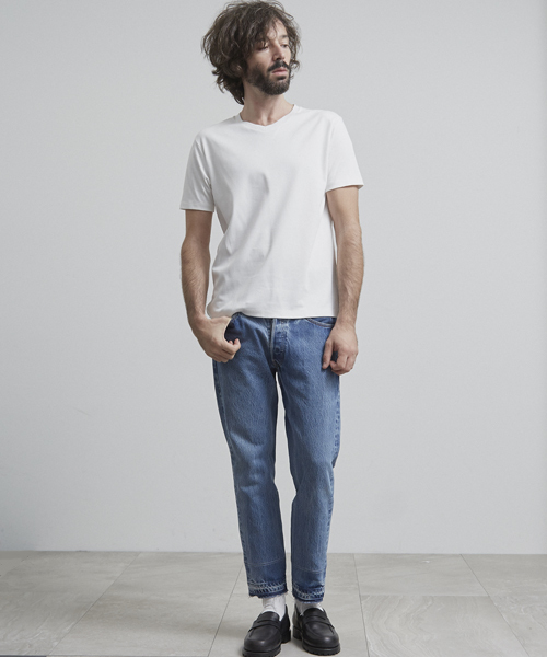 UNITED TOKYO（ユナイテッドトウキョウ）の「テクノラマスムースVネックカットソー（Tシャツ/カットソー・メンズ・オフホワイト/ブラック/ネイビー/グリーン/ピンク/ベージュ/キャメル・1/2/3）」の21枚目の写真