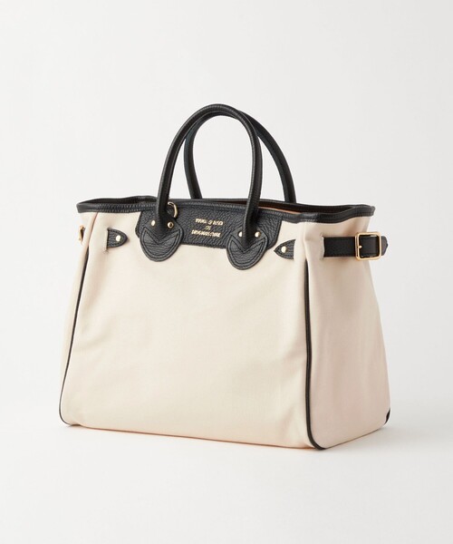 YOUNG&OLSEN The DRYGOODS STORE（ヤングアンドオルセン）の「【別注】＜YOUNG&OLSEN The DRYGOODS STORE＞BELTED CVS トートバッグ（トートバッグ・レディース・ベージュ/ホワイト・FREE）」の17枚目の写真