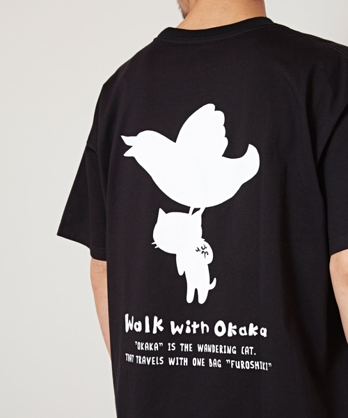 チャイハネ（チャイハネ）の「【チャイハネ】さすらいネコおかか シルエットTシャツ（Tシャツ/カットソー・レディース・ホワイト/ブラック・FREE）」の13枚目の写真