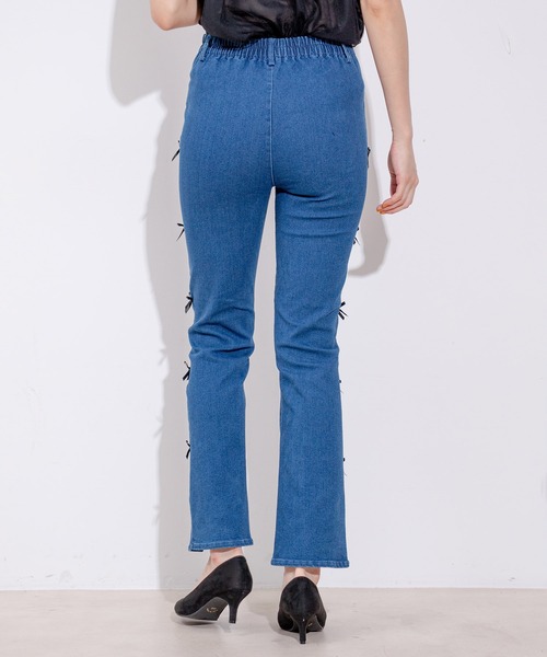 Jayro(ジャイロ)の「サイドリボンストレッチパンツ(その他パンツ・レディース・ブラック/サックスブルー/ブルー・M)」の14枚目の写真