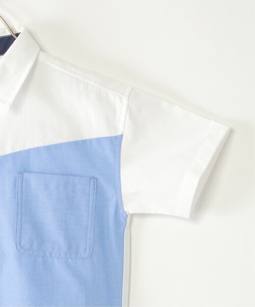 ikka(イッカ)の「アシメ切り替え半袖シャツ(120~160cm)(シャツ/ブラウス・キッズ・オフホワイト/ブラック・160/150/140/130/120)」の5枚目の写真