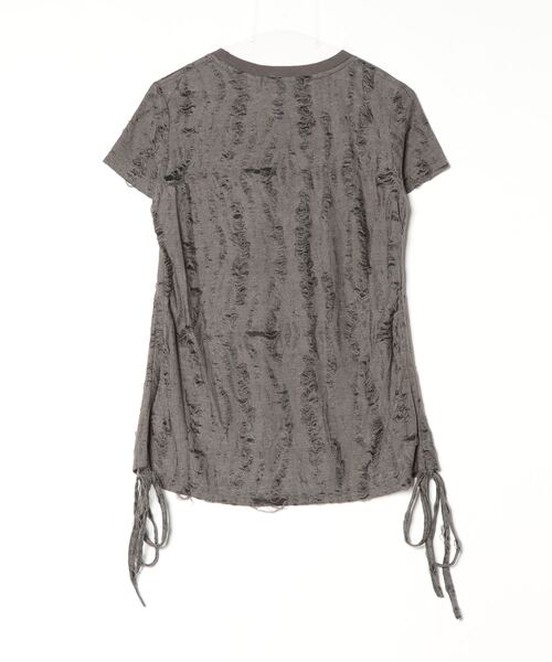 tシャツ A'GEM/9 × .kom 「.KOM/ドットケーオーエム」 スターサイドギャザーTシャツ レディース A'GEM/9 × .kom 『.KOM/ドットケーオーエム』 スターサイド