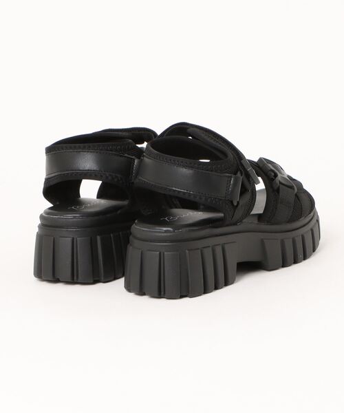 Bridget Birkin（ブリジットバーキン）の「【Bridget Birkin】ベルクロスポーツサンダル(542129)（サンダル・レディース・グレイッシュベージュ/アイボリー/ブラック・L/M/LL/S）」の4枚目の写真