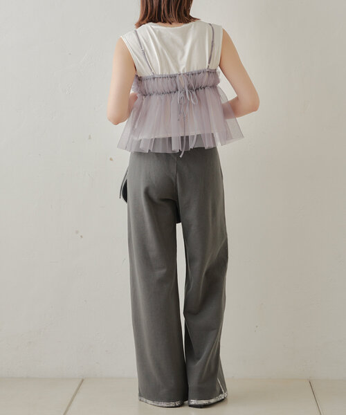 FICTION TOKYO フリルスウェットパンツ グレー フリルスウェットパンツ /Frill Sweat Pants | FICTION TOKYO