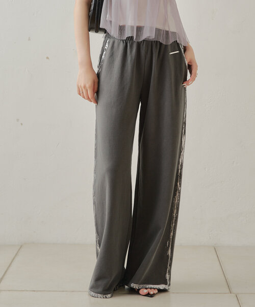 箔プリントワイドスウェットパンツ（スウェットパンツ）｜Chico（チコ