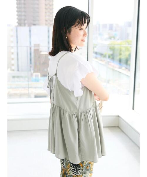 CRAFT STANDARD BOUTIQUE(クラフトスタンダードブティック)の「レーヨンキャミチュニック(チュニック・レディース・ブラック/サックスブルー/アイボリー・FREE)」の19枚目の写真