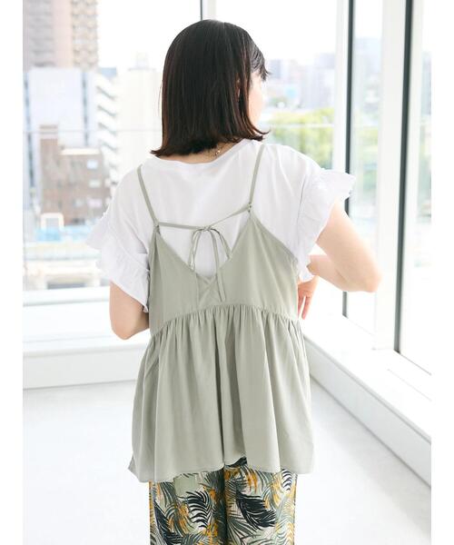 CRAFT STANDARD BOUTIQUE(クラフトスタンダードブティック)の「レーヨンキャミチュニック(チュニック・レディース・ブラック/サックスブルー/アイボリー・FREE)」の18枚目の写真