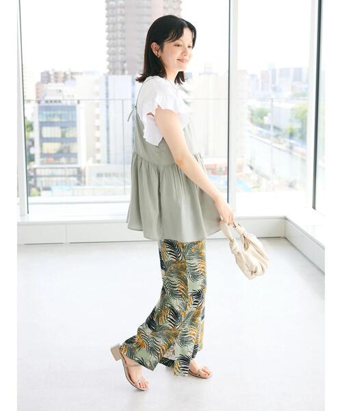 CRAFT STANDARD BOUTIQUE(クラフトスタンダードブティック)の「レーヨンキャミチュニック(チュニック・レディース・ブラック/サックスブルー/アイボリー・FREE)」の16枚目の写真