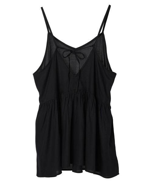 CRAFT STANDARD BOUTIQUE(クラフトスタンダードブティック)の「レーヨンキャミチュニック(チュニック・レディース・ブラック/サックスブルー/アイボリー・FREE)」の7枚目の写真