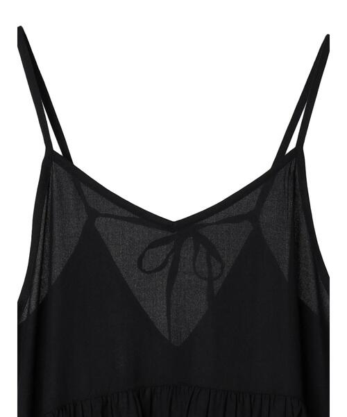 CRAFT STANDARD BOUTIQUE(クラフトスタンダードブティック)の「レーヨンキャミチュニック(チュニック・レディース・ブラック/サックスブルー/アイボリー・FREE)」の6枚目の写真