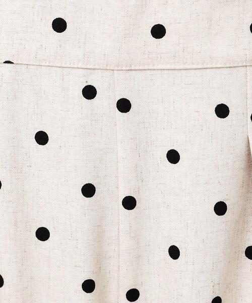 OPAQUE.CLIP（オペークドットクリップ）の「◆《Oggi8月号掲載》ドットプリント 麻混ストレッチキャミサロペット【洗濯機洗い可】（サロペット/オーバーオール・レディース・ベージュ系/ブラック系・40/38）」の9枚目の写真