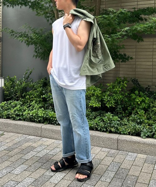 etre pret(エトレプレ)の「汗臭・生乾き臭をブロック!抗菌防臭ドライノースリーブトップス【ユニセックス】(Tシャツ/カットソー・レディース・ブラック/カーキ/チャコールグレー/ホワイト/ネイビー/レッド系・X-SMALL/SMALL/MEDIUM/LARGE/X-LARGE/XX-LARGE)」の22枚目の写真