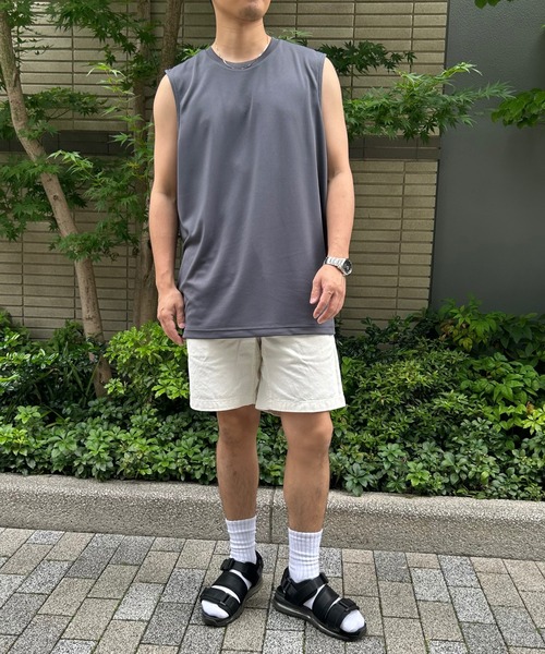etre pret(エトレプレ)の「汗臭・生乾き臭をブロック!抗菌防臭ドライノースリーブトップス【ユニセックス】(Tシャツ/カットソー・レディース・ブラック/カーキ/チャコールグレー/ホワイト/ネイビー/レッド系・X-SMALL/SMALL/MEDIUM/LARGE/X-LARGE/XX-LARGE)」の13枚目の写真