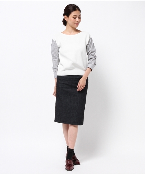 LOUNGEDRESS（ラウンジドレス）の「シャツ袖ドッキングニット