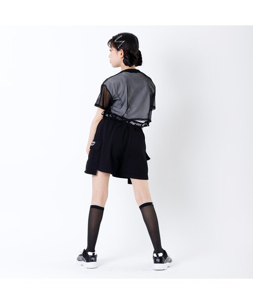 algy（アルジー）の「【ACTIVE・接触冷感・吸水速乾】メッシュトップス&インナーセット（Tシャツ/カットソー・キッズ・オフホワイト/ミント/ブラック・SMALL/MEDIUM/X-SMALL/XX-SMALL）」の6枚目の写真