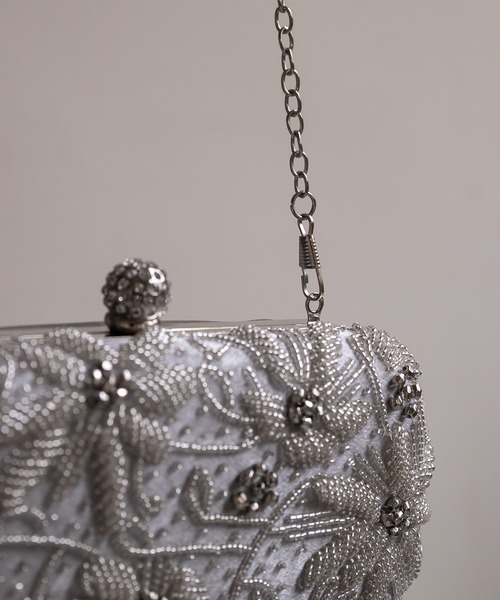 ビーズ装飾クラッチバッグ クラッチバッグ パーティー レディース ビーズ 装飾 結婚式