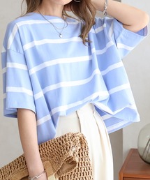 Social GIRL | ワイドボーダーBIGTシャツ(Tシャツ/カットソー)