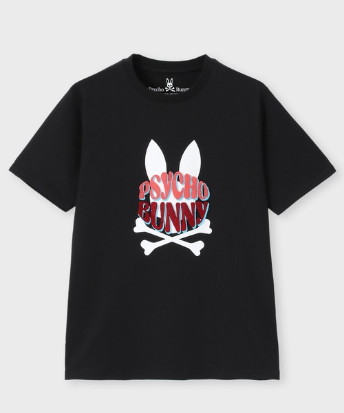 大人もOK☆Psyco Bunny☆サイコバニー キッズ ロゴ Tシャツ セール】フロッキープリントバニー Tシャツ(Tシャツ/カットソー