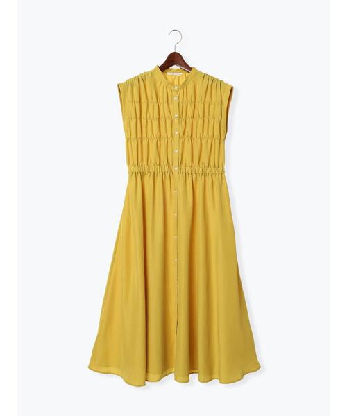 Te chichi TERRASSE（テチチテラス）の「シャーリングワンピース（ワンピース・レディース・イエロー/ブルー/チャコールグレー・F）」の11枚目の写真