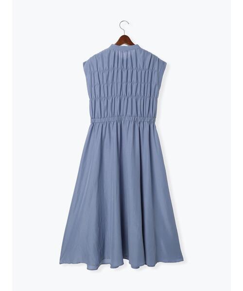 Te chichi TERRASSE（テチチテラス）の「シャーリングワンピース（ワンピース・レディース・イエロー/ブルー/チャコールグレー・F）」の13枚目の写真